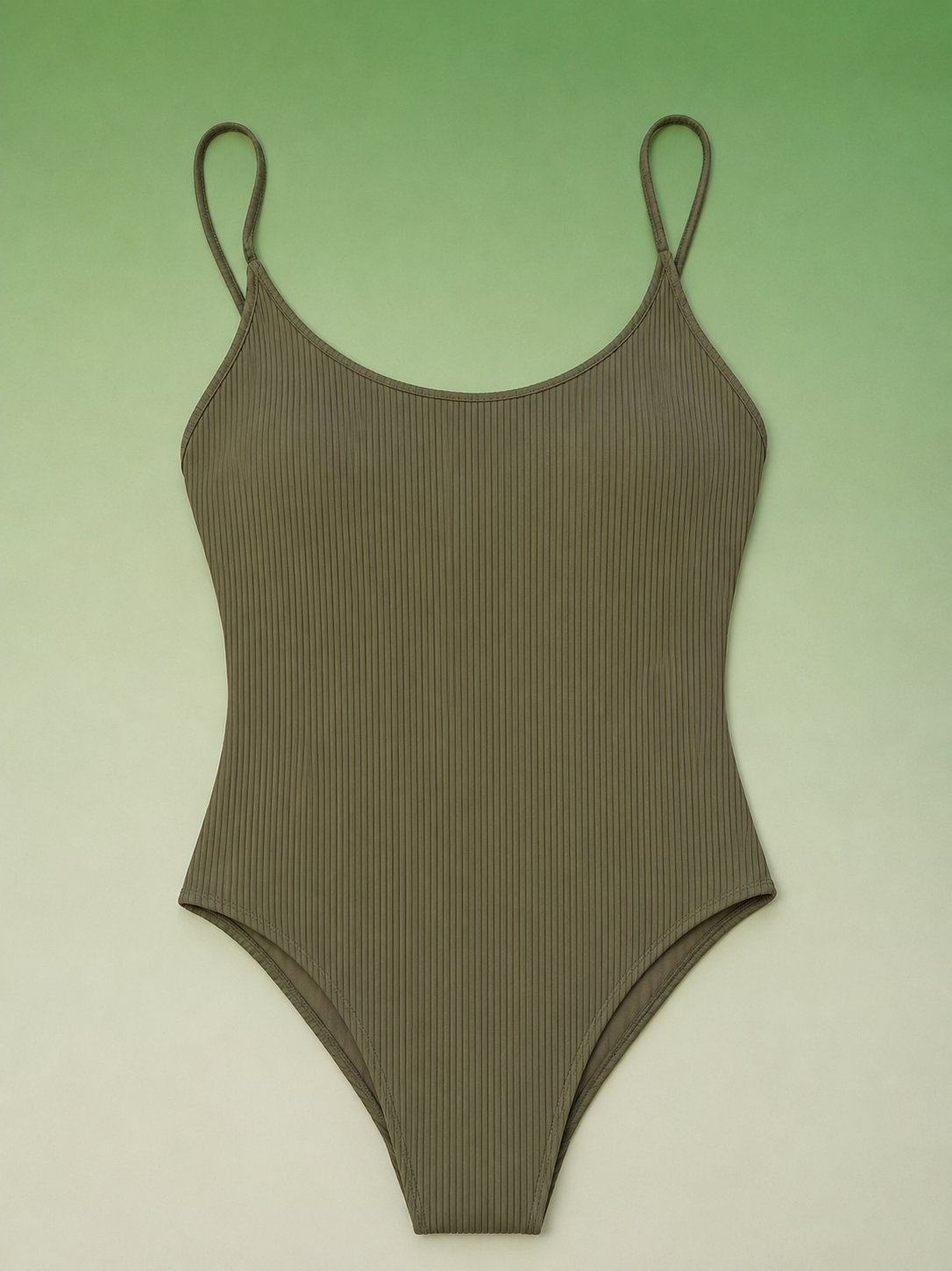 Khaki bordás egyrészes body